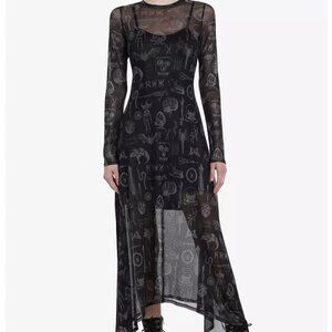 Hot Topic Cosmic Aura Taxidermy Mesh Maxi Dress Small